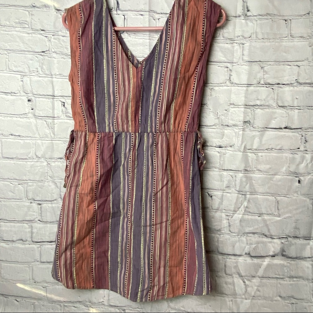 Universal thread dress 100% cotton earth tones XS, cute tassels with metal ends